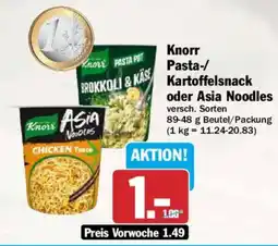 AEZ Knorr Pasta-/Kartoffelsnack oder Asia Noodles Angebot
