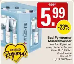 WEZ Bad Pyrmonter Mineralwasser Angebot