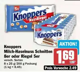 AEZ Knoppers Milch-Haselnuss Schnitten Angebot