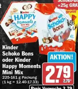 AEZ Kinder Schoko Bons oder Kinder Happy Moments Mini Mix Angebot