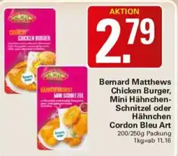 WEZ Bernard Matthews Chicken Burger Angebot