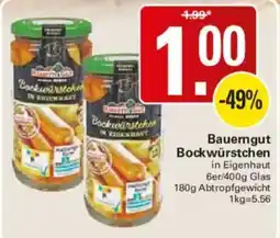 WEZ Bauerngut Bockwürstchen Angebot