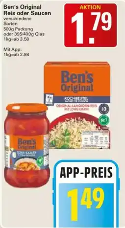 WEZ Ben's Original Reis oder Saucen Angebot