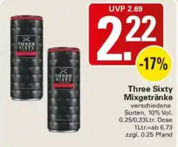 WEZ Three Sixty Mixgetränke Angebot
