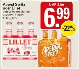 WEZ Aperol Spritz oder Lillet Angebot
