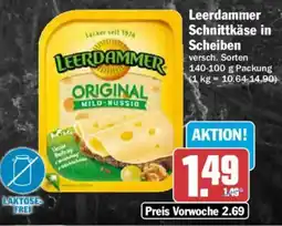 AEZ Leerdammer Schnittkäse in Scheiben Angebot