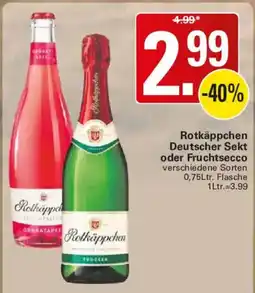 WEZ Rotkäppchen Deutscher Sekt oder Fruchtsecco Angebot