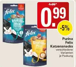 WEZ Purina Felix Katzensnacks Angebot