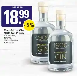 WEZ Manufaktur Gin 1900 Karl Preuß Angebot