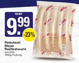 WEZ Fleischerei Meyer Rostbratwurst Angebot