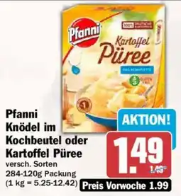 AEZ Pfanni Knödel im Kochbeutel oder Kartoffel Püree Angebot