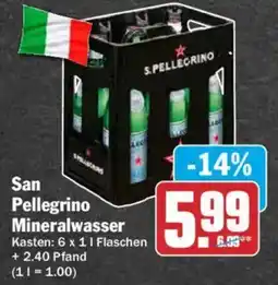 AEZ San Pellegrino Mineralwasser Angebot