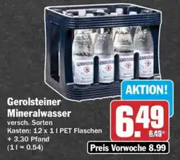 AEZ Gerolsteiner Mineralwasser Angebot