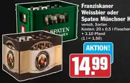 AEZ Franziskaner Weissbier oder Spaten Münchner H Angebot