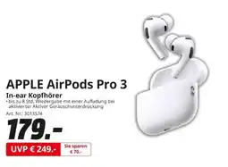 MediaMarkt APPLE AirPods Pro 3 In-ear Kopfhörer Angebot