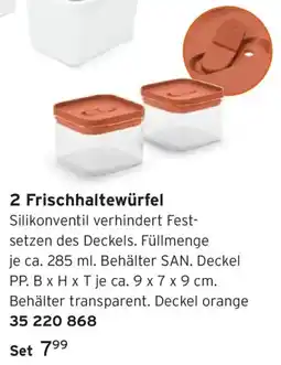 Tchibo 2 Frischhaltewürfel Angebot