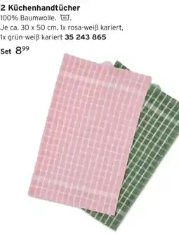 Tchibo 2 Küchenhandtücher Angebot