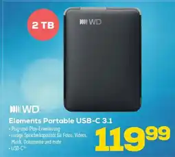 Euronics WD Elements Portable USB-C 3.1 Angebot
