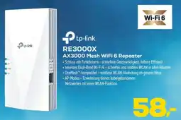Euronics tp-link RE3000X AX3000 Mesh WiFi 6 Repeater Angebot
