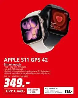 MediaMarkt APPLE S11 GPS 42 Smartwatch Angebot