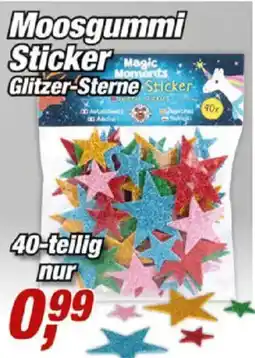 Posten Börse Moosgummi Sticker Glitzer-Sterne Angebot