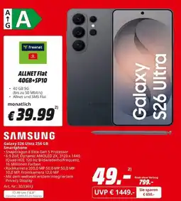MediaMarkt SAMSUNG Galaxy S26 Ultra 256 GB Smartphone Angebot