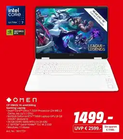 MediaMarkt OMEN HP OMEN 16-am0368ng Gaming Laptop Angebot