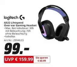 MediaMarkt logitech G522 Lihtspeed Over-ear Gaming Headset Angebot