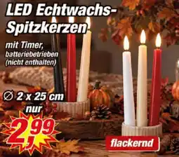 Posten Börse LED Echtwachs-Spitzkerzen flackernd Angebot