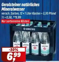 Simmel Gerolsteiner natürliches Mineralwasser Angebot
