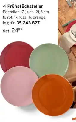 Tchibo 4 Frühstücksteller Angebot