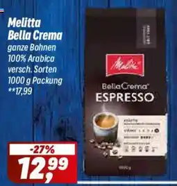 Simmel Melitta Bella Crema Espresso Angebot