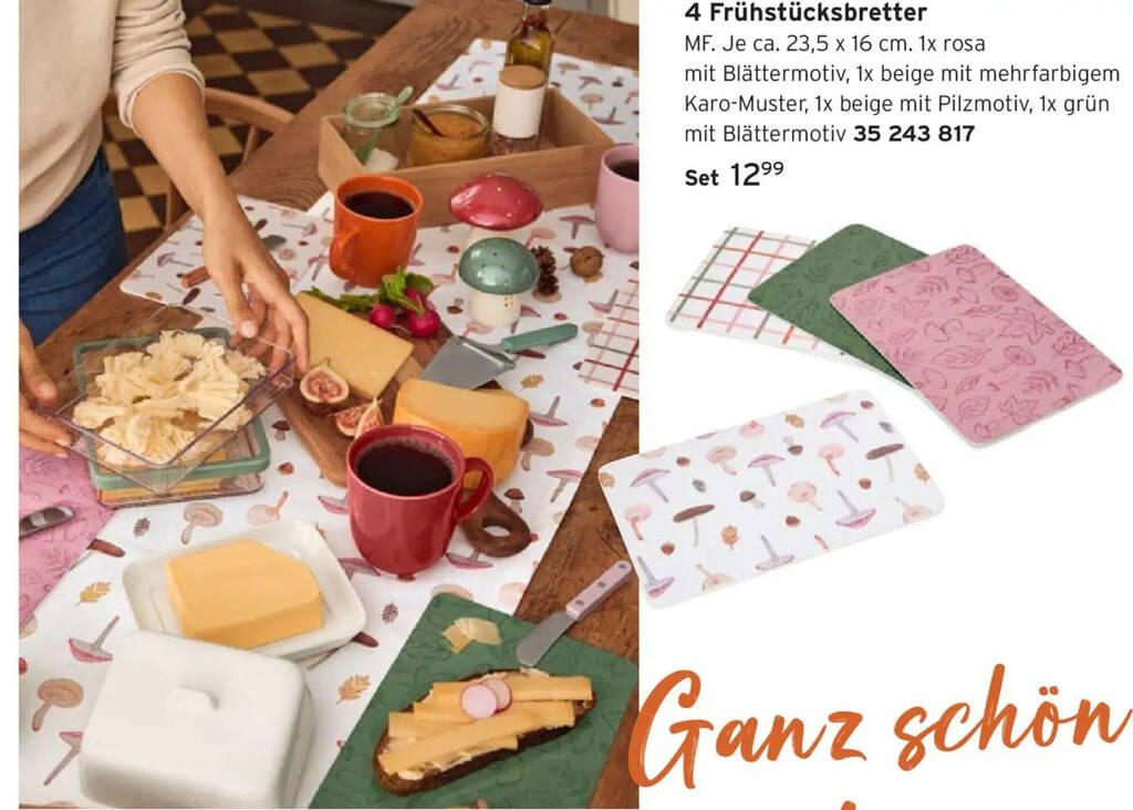 4 Frühstücksbretter Angebot bei Tchibo