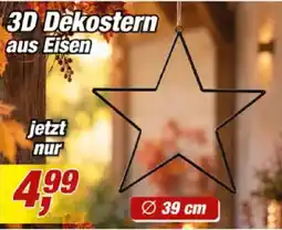 Posten Börse 3D Dekostern aus Eisen Angebot