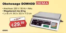 Stabilo Fachmarkt Obstwaage DOW40D DEMA Angebot