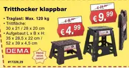 Stabilo Fachmarkt Tritthocker klappbar DEMA Angebot