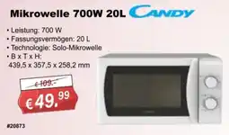 Stabilo Fachmarkt Mikrowelle 700W 20L CANDY Angebot