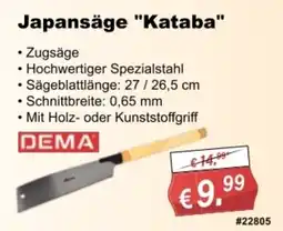 Stabilo Fachmarkt Japansäge "Kataba" DEMA Angebot