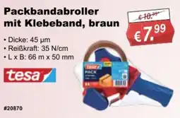 Stabilo Fachmarkt Packbandabroller mit Klebeband, braun tesa Angebot