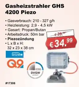 Stabilo Fachmarkt Gasheizstrahler GHS 4200 Piezo Angebot