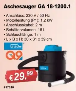 Stabilo Fachmarkt Aschesauger GA 18-1200.1 GÜDE Angebot