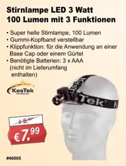Stabilo Fachmarkt Stirnlampe LED 3 Watt Angebot
