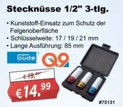 Stabilo Fachmarkt Stecknüssse 1/2" 3-tlg. Güde Q9 Angebot