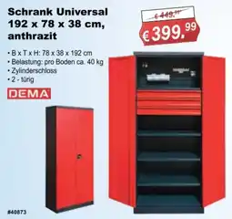 Stabilo Fachmarkt Schrank Universal anthrazit Angebot