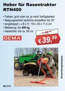 Stabilo Fachmarkt Heber für Rasentraktor RTH400 Angebot
