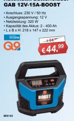 Stabilo Fachmarkt Gude Q9 Automatik Batterielader GAB 12V-15A-BOOST Angebot