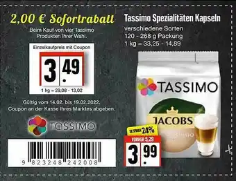 Edeka Tassimo Spezialitäten Kapseln Angebot