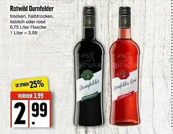 Edeka Rotwild Dornfelder Angebot