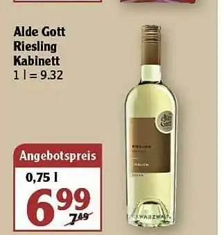 Globus Alde Gott Riesling Kabinett Angebot