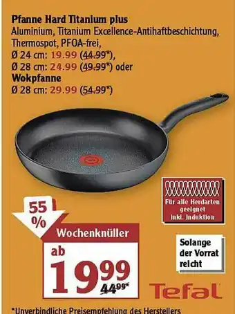 Globus Pfanne Hard Titanium Plus Angebot